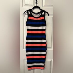 Striped Sleeveless Bodycon Dress